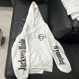 Diamond Cross Ranch Jackson Hole Hoodie White size Large